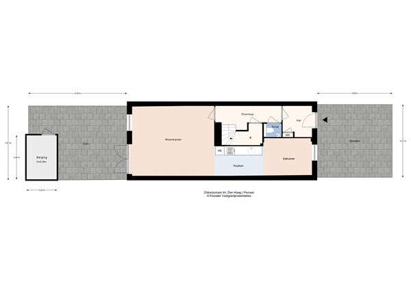 Floorplan - Dibbetsstraat 44, 2518 PT Den Haag